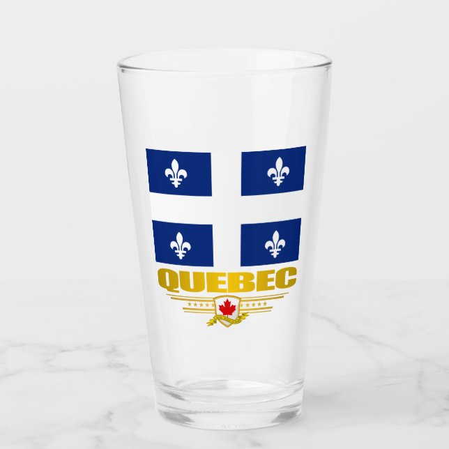 Verre Drapeau du Québec (Devant)