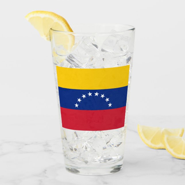 Verre Drapeau du Venezuela (Devant glace)