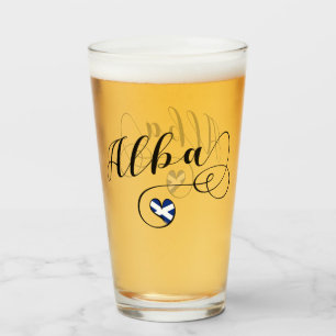 Verre Drapeau écossais en coeur, Alba, Scots Gaelic