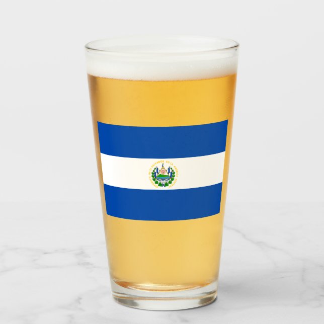 Verre Drapeau El Salvador (Devant (rempli))