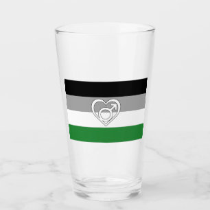Verre Drapeau et symbole de fierté androphile