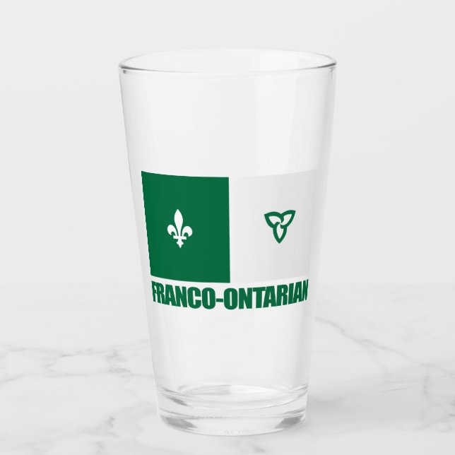 Verre Drapeau franco-ontarien (Devant)