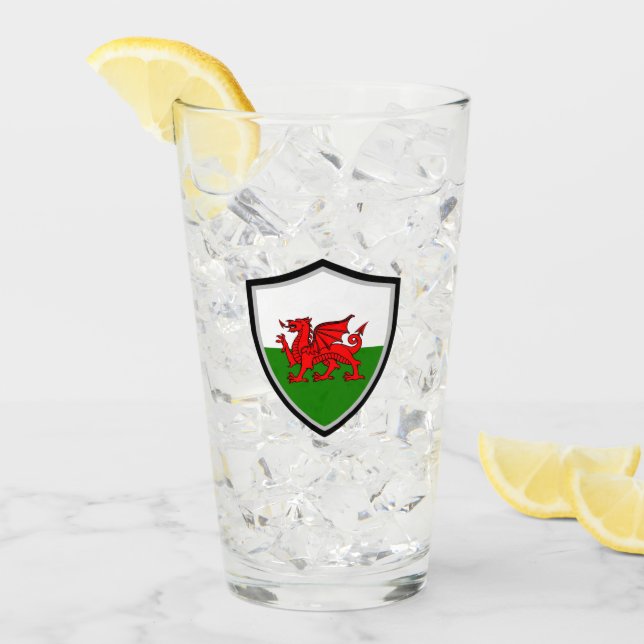Verre Drapeau gallois (Devant glace)
