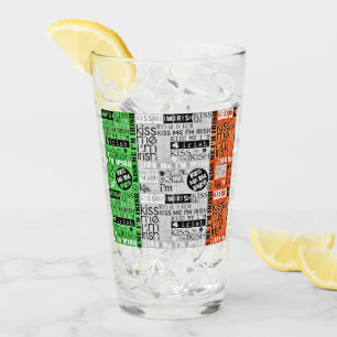 Verre Drapeau irlandais Kiss Me