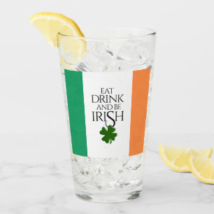 Verre Drapeau irlandais pour boire et être shamrock