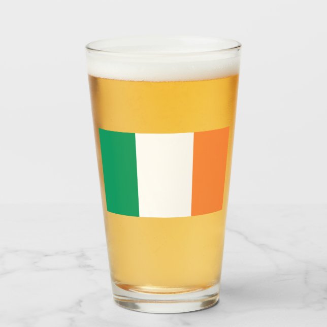 Verre Drapeau irlandais (République d'Irlande) (ROI) (Ei (Devant (rempli))