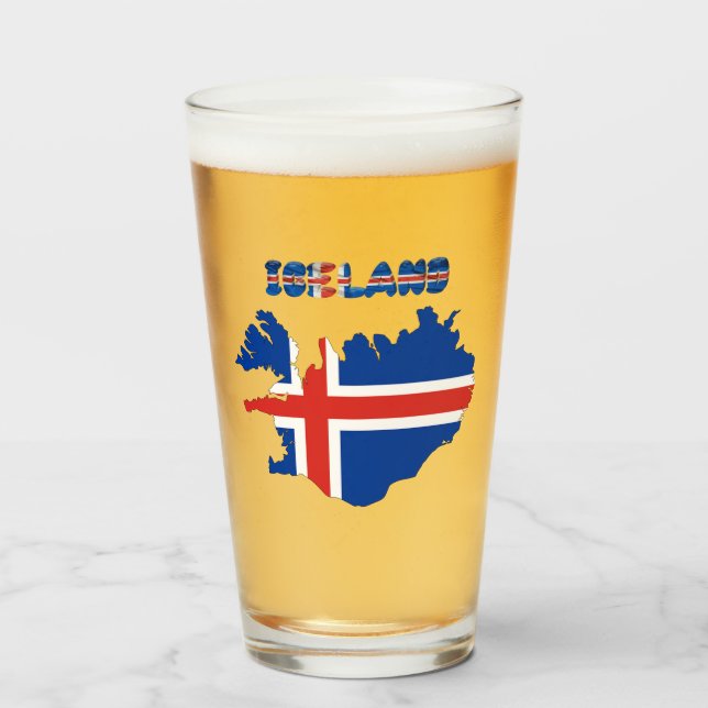 Verre Drapeau islandais      (Devant (rempli))