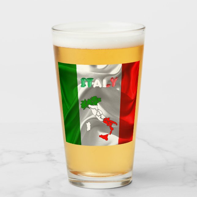Verre Drapeau italien (Devant (rempli))