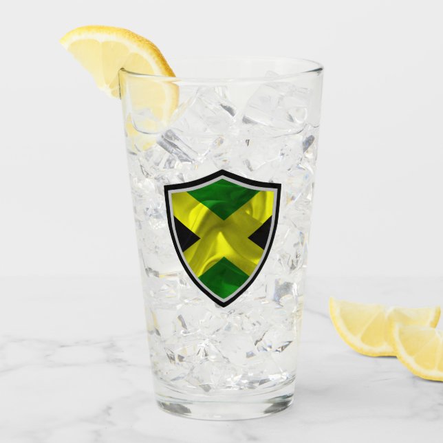 Verre Drapeau jamaïcain (Devant glace)