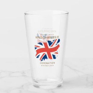 Verre Drapeau King Charles III Union Jack