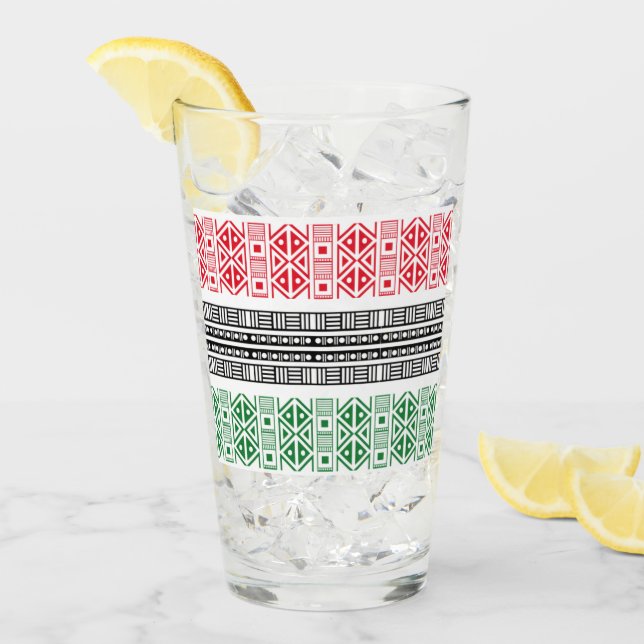 Verre Drapeau Kwanzaa Motifs (Devant glace)