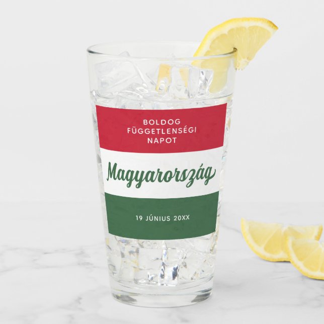Verre Drapeau national de la fête de l'indépendance de l (Dos glace)