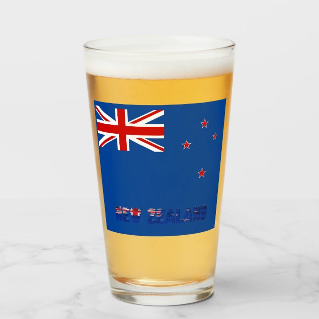 Verre Drapeau néo-zélandais      (Devant (rempli))