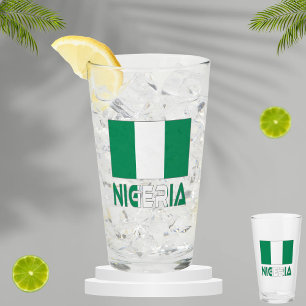 Verre Drapeau nigérian et Nigéria