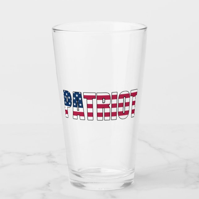 Verre Drapeau Patriot (Devant)