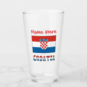 Verre Drapeau personnalisé de Croatie 
