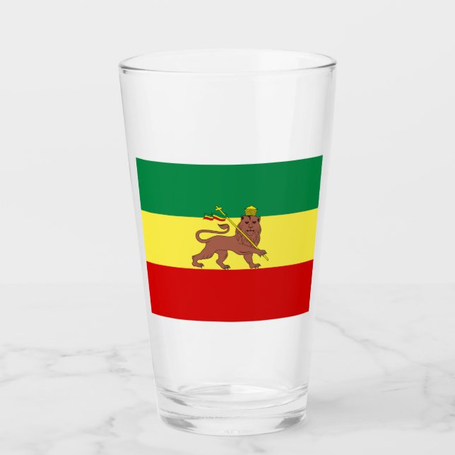 Verre Drapeau rastafarien (Rastafarianisme) (Rasta) (Devant)
