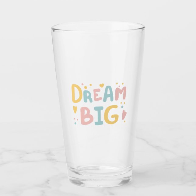 Verre Dream Big Pastel Hearts (Devant)