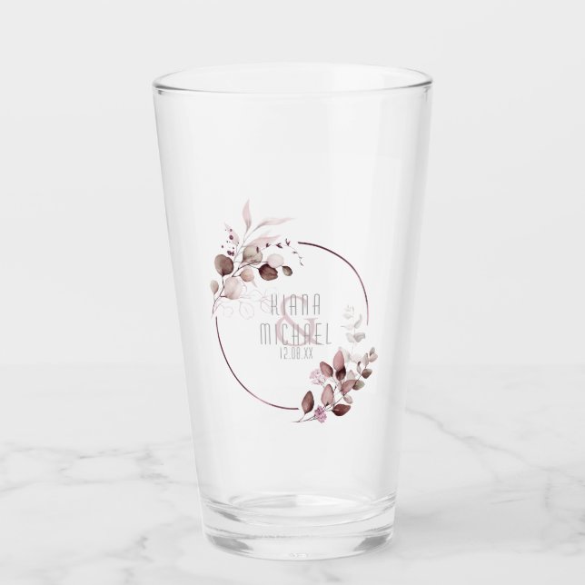 Verre Dreamy Foliage Mariage Bourgogne ID817 (Devant)