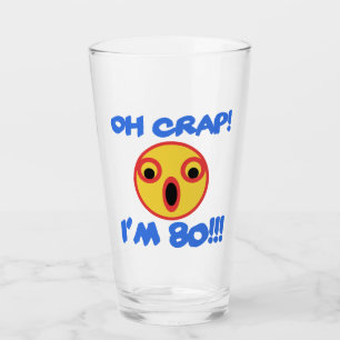 Verre Drôle 80e anniversaire Gag cadeau