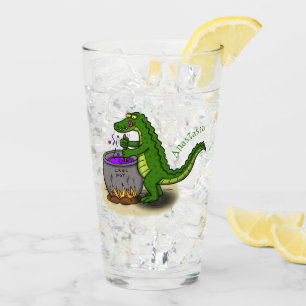 Verre Drôle alligator vert cuisine dessin animé