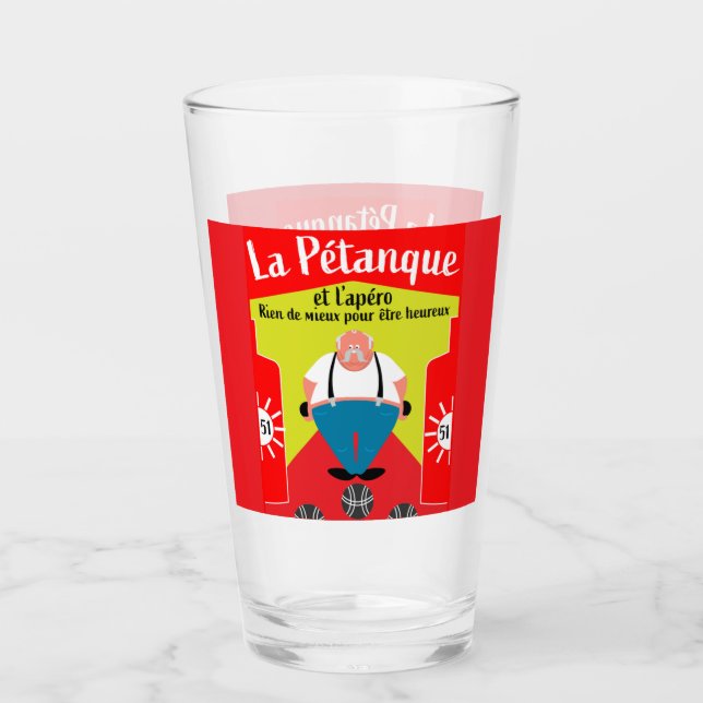 Verre drôle cadeaux de pétanque (Devant)