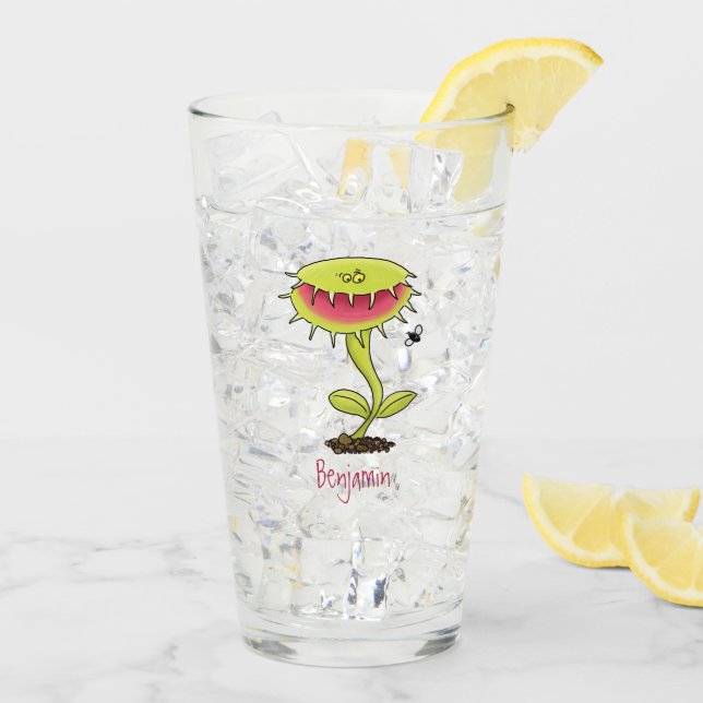 Verre Drôle carnivore Vénus piège à mouches plante dessi (Dos glace)