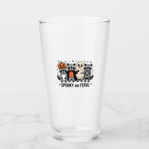 Verre Drôle de Raton Laveur d'Halloween Sombre et Sauvag