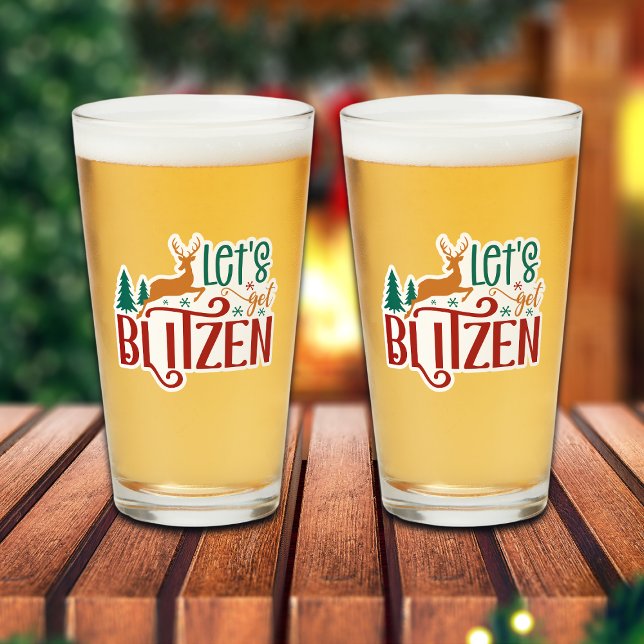 Verre Drôle de Renne Blitzen (Créateur téléchargé)