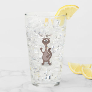 Verre Drôle dessin animé en toile