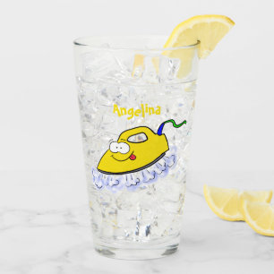 Verre Drôle dessin animé linge de fer