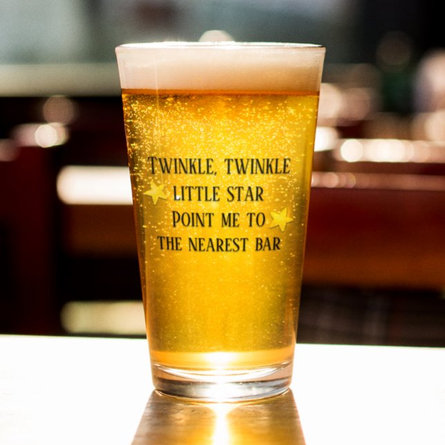 Verre Drôle Dire Bière Boire Parties scintillant de pint (Créateur téléchargé)