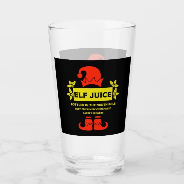 Verre Drôle Étiquettes de la bière de Noël (Devant)