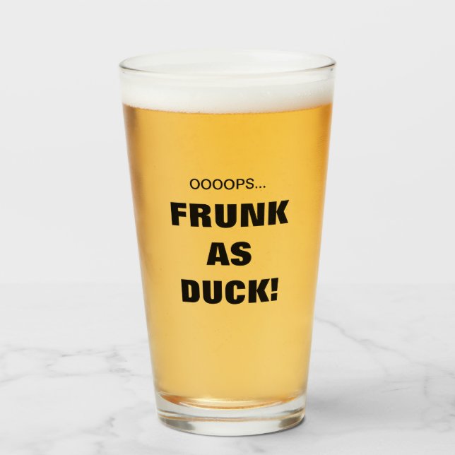 Verre Drôle Frunk As Duck ! Bière (Devant (rempli))