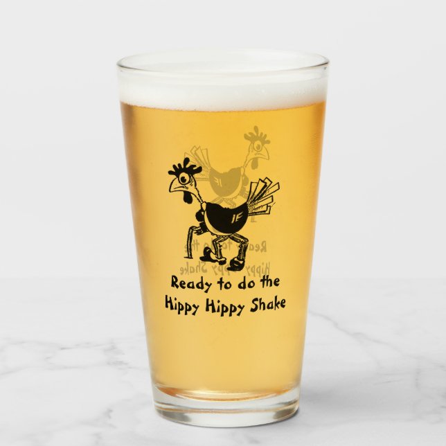 Verre Drôle hippy hippy Shake (Devant (rempli))