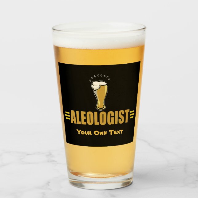 Verre Drôle J'Aime Bière Ale (Devant (rempli))
