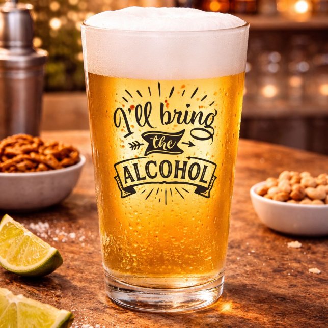 Verre Drôle Je vais apporter l'alcool (Créateur téléchargé)