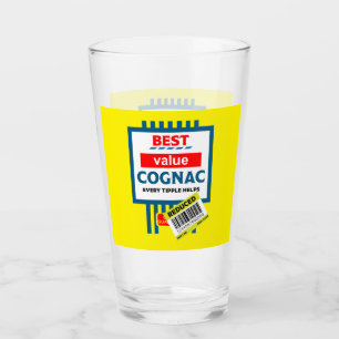 Verre Drôle Noël Cognac Étiquette