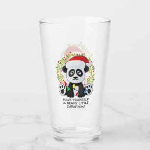 Verre Drôle Panda de chansons de Noël