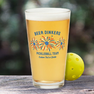 Verre Drôle Pickleball Boers de bière Patriotique Juille
