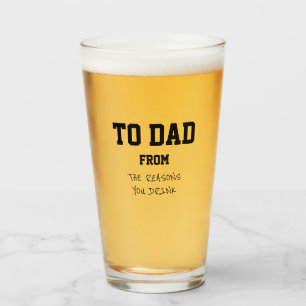 Verre Drôle Pour Papa De Fils Fille Cadeau