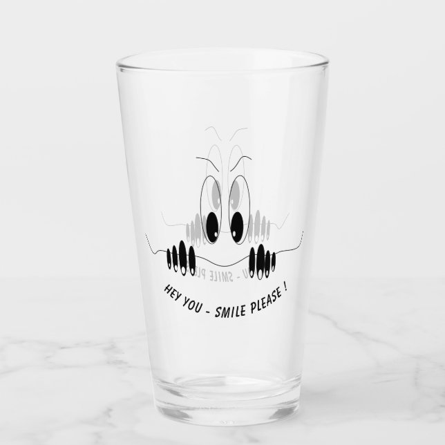 Verre Drôle - Texte Personnalisé (Devant)