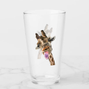Verre Drôle Tongue Giraffe Out et Wink Jouant - Amusant