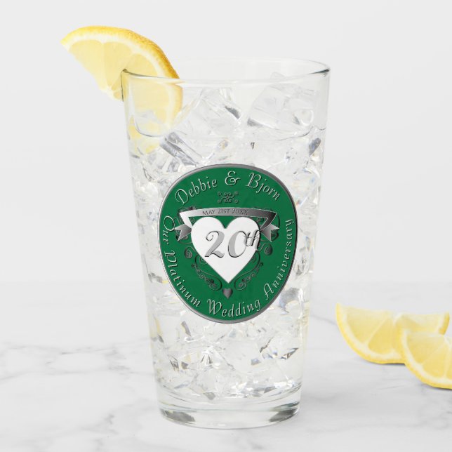 Verre du 20e anniversaire du Mariage (Devant glace)
