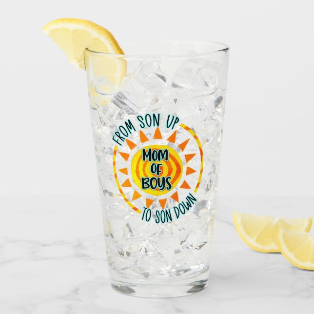 Verre Du Fils au Fils En bas Maman des garçons (Devant glace)