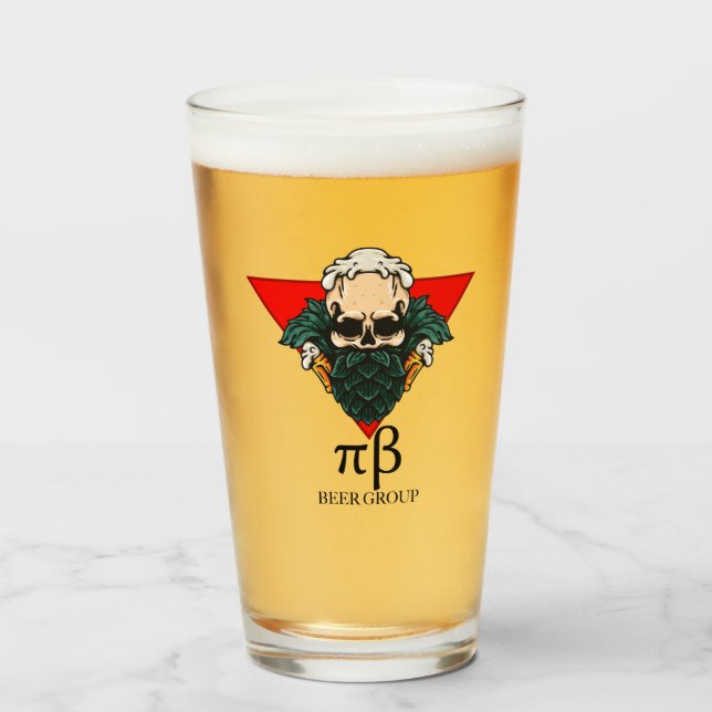 Verre du groupe de bières Pi Beta (Devant (rempli))