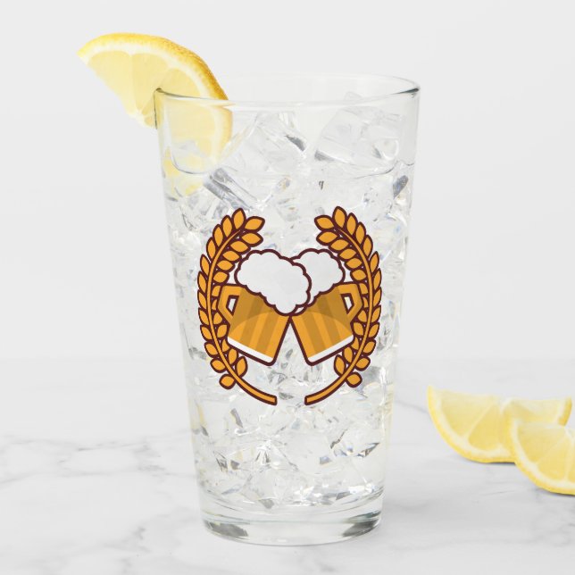Verre du logo de la bière personnalisé (Devant glace)