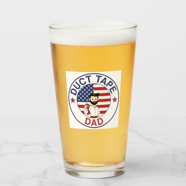 Verre Duct Tape Dad - Beer Glass (Devant (rempli))