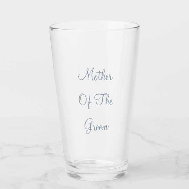 Verre Dusty Blue Mère Du Mariage Groom Don Favor (Devant)