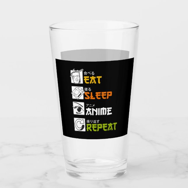 Verre Eat Sleep Anime Repeat Venin Idea Cosplayer (Devant)